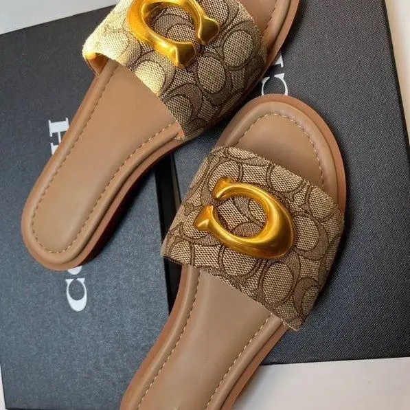 2025 Summer New Foreign Trade Canvas Women's Shoes Flat Slip-On Slippers Casual Versatile Fashion Trendy Soft Leather Sa