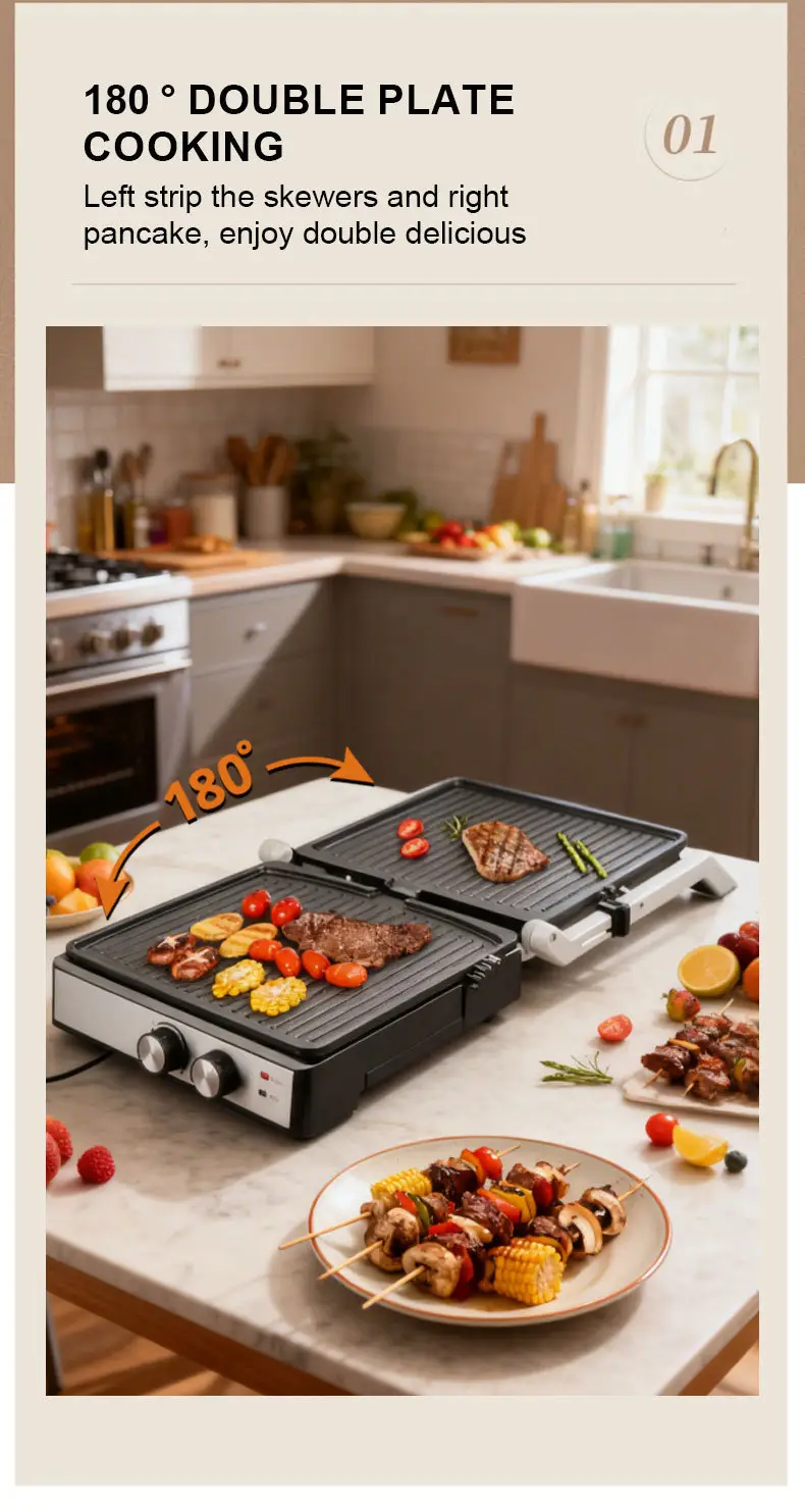 Foreign Trade Sokany08050 Steak Machine Breakfast Machine Frying Grill Barbecue Sausage Burger Bread Sandwich Machine