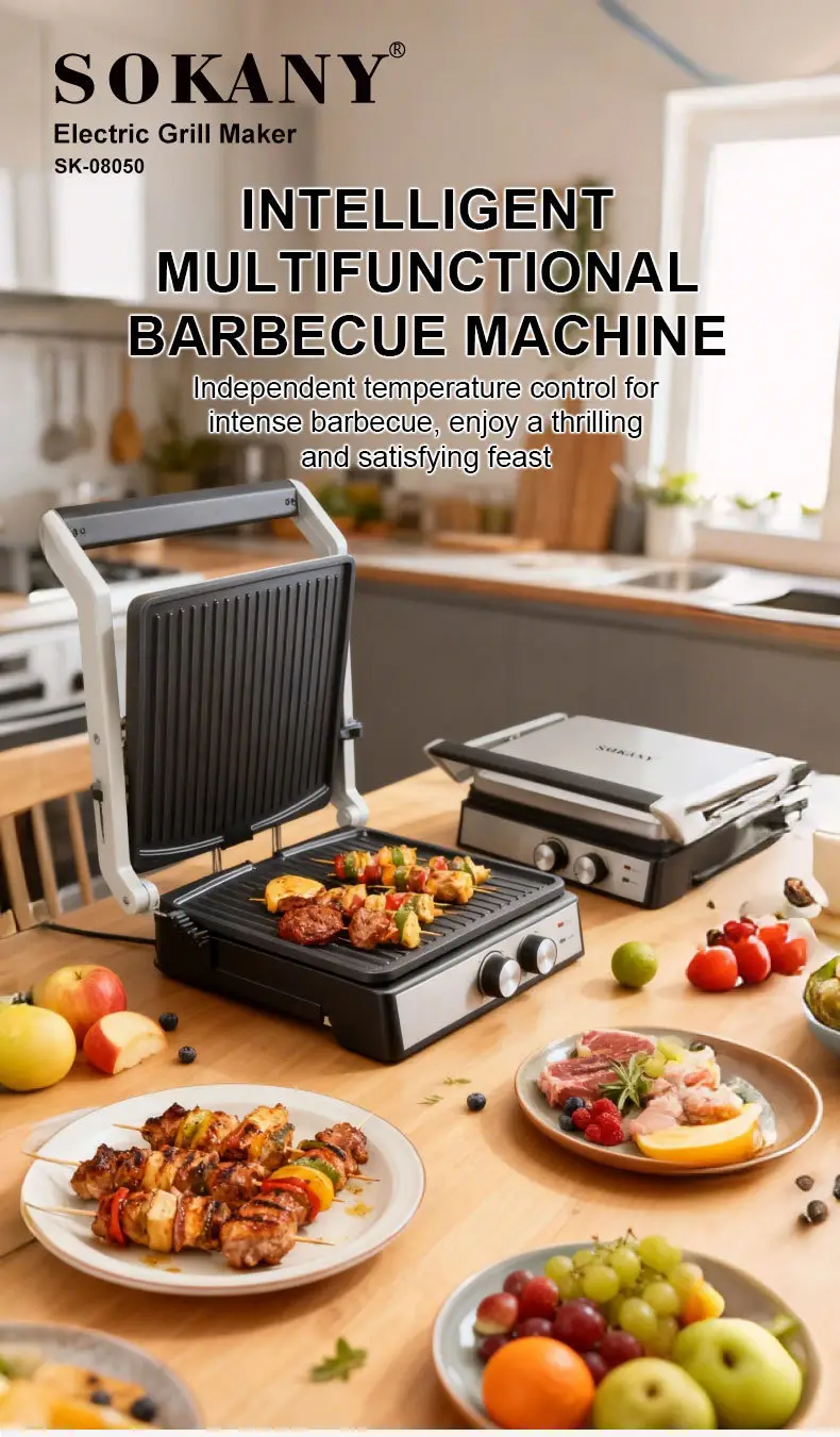 Foreign Trade Sokany08050 Steak Machine Breakfast Machine Frying Grill Barbecue Sausage Burger Bread Sandwich Machine