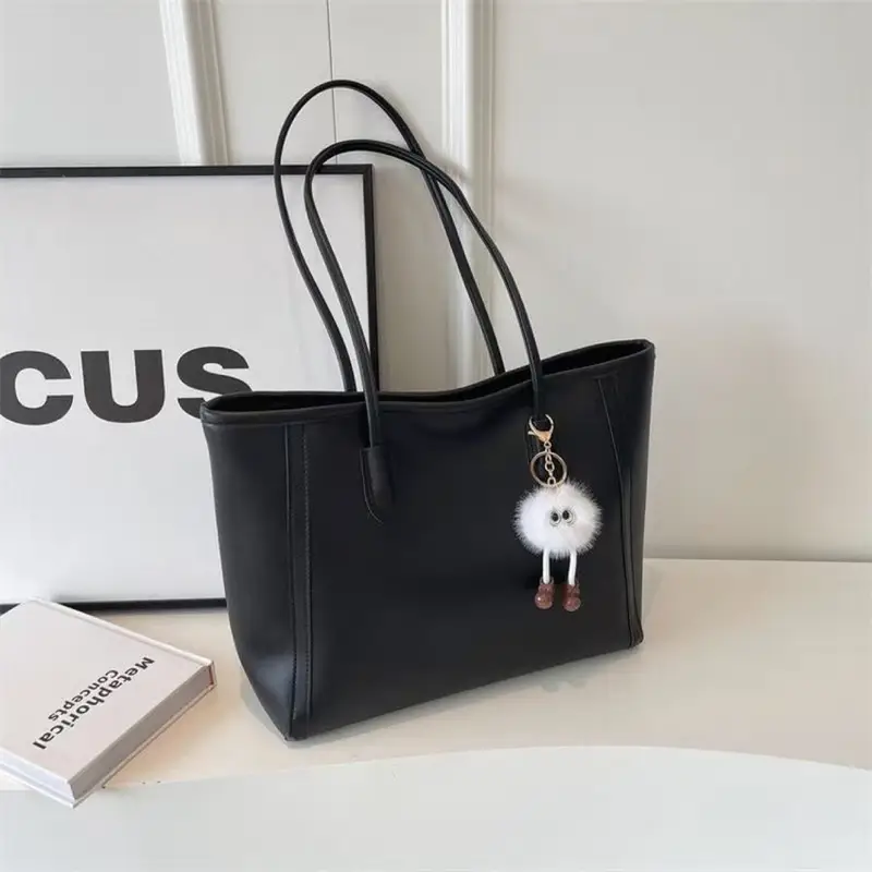 Nouveau modèle transfrontalier, grand cabas femme, automne-hiver 2025, sac épaule pour le travail, sac à main PU grande