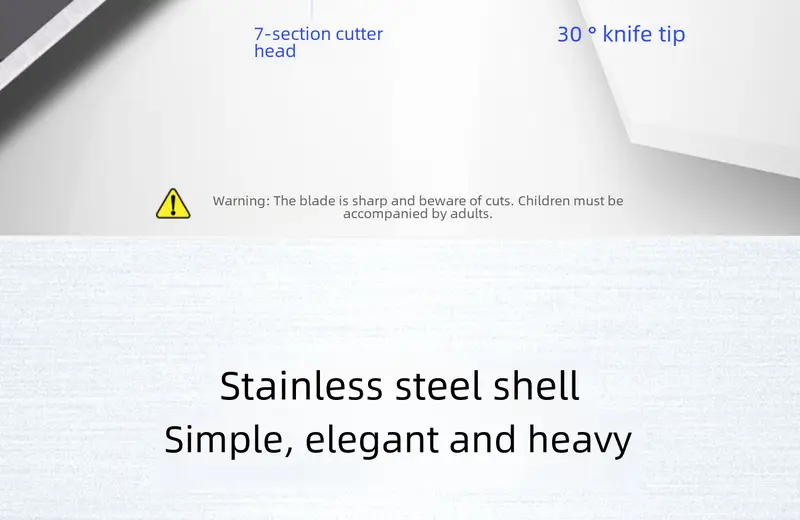 Deli Small Utility Knife 30 Degree Small Wallpaper Knife Black Blade Knife Holder Titanium Alloy Stainless Steel Paper K