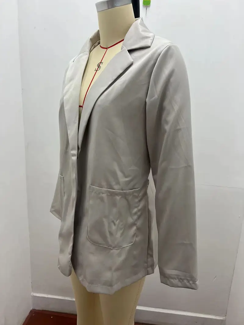 2025 Amazon New European and American Fashion Casual Suit Lapel Slim Cardigan Elegant Blazer for Women Spring and Autumn