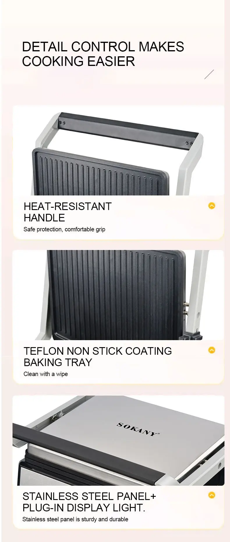 Foreign Trade Sokany08050 Steak Machine Breakfast Machine Frying Grill Barbecue Sausage Burger Bread Sandwich Machine