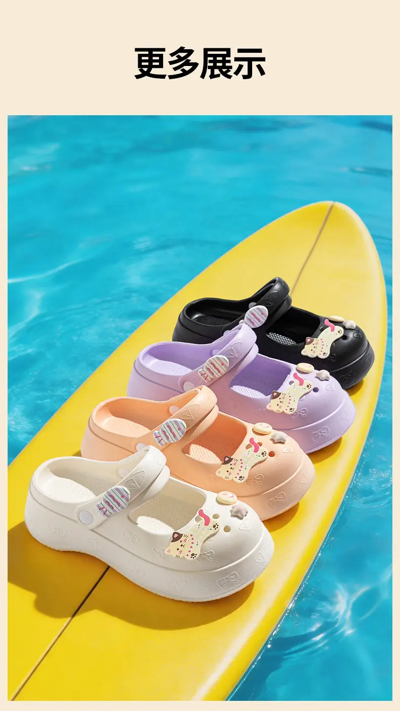 Mary Jane Shoes, Sandals, Women's Clogs, Outdoor Slip-On Beach Shoes, Home Slippers, Women's Closed-Toe Slippers