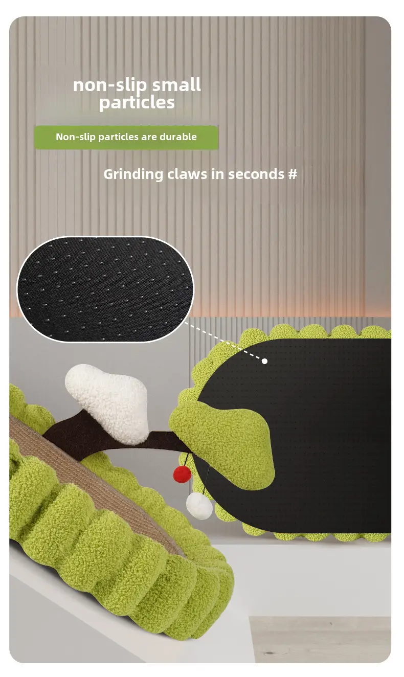Griffoir et niche pour chat tout-en-un, en sisal, sans perte de fibres, résistant au grattage, grand format ovale, griff
