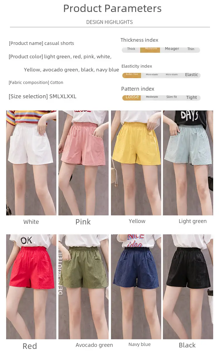 Short en lin et chanvre pour femme, taille haute, été, ample, amincissant, style coréen, short trois quarts, grande tail