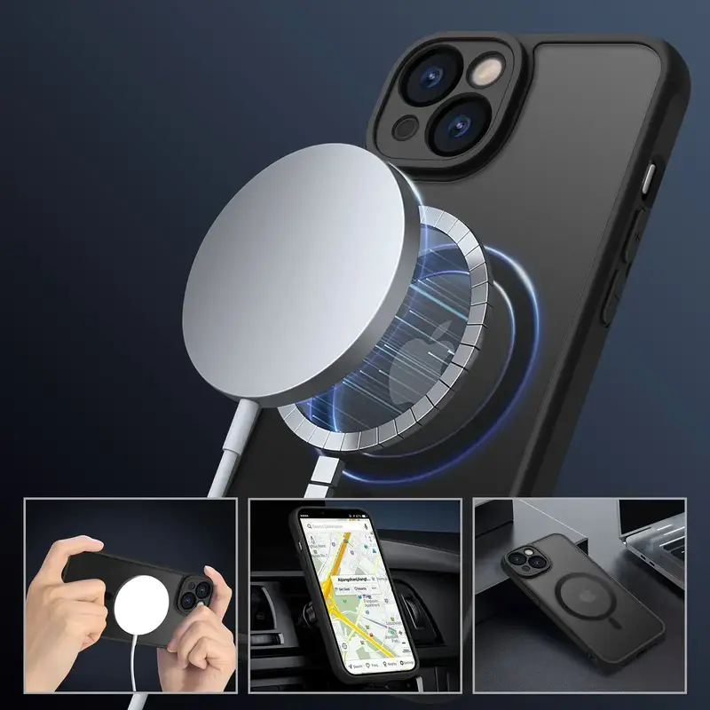 Coque Google Pixel 11 effet peau magnétique anti-chute, coque Pixel 10 mate effet peau magnétique, Google 9