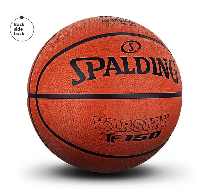 Spalding Rubber Basketball for Middle School Students, Size 7, Fiba Certified, Size 5, for Children and Youth, Outdoor B