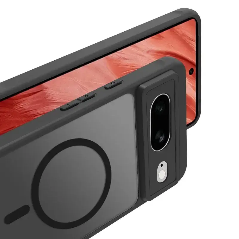 Coque Google Pixel 11 effet peau magnétique anti-chute, coque Pixel 10 mate effet peau magnétique, Google 9
