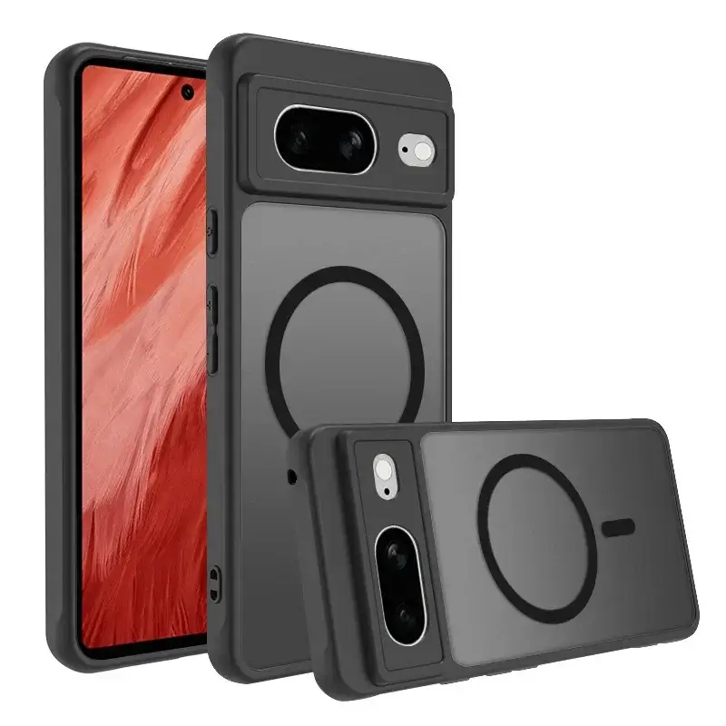 Coque Google Pixel 11 effet peau magnétique anti-chute, coque Pixel 10 mate effet peau magnétique, Google 9